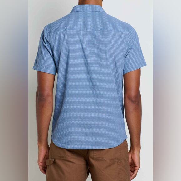 Toad & co Harris Short Sleeve Shirt button front pocket shirt men’s size XL. - Picture 9 of 9